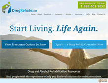 Tablet Screenshot of drugrehabs.net
